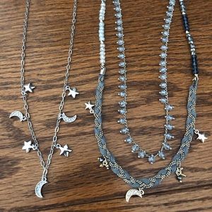 NEW Set 3 necklaces: moons & stars mix/match 🌟🌛